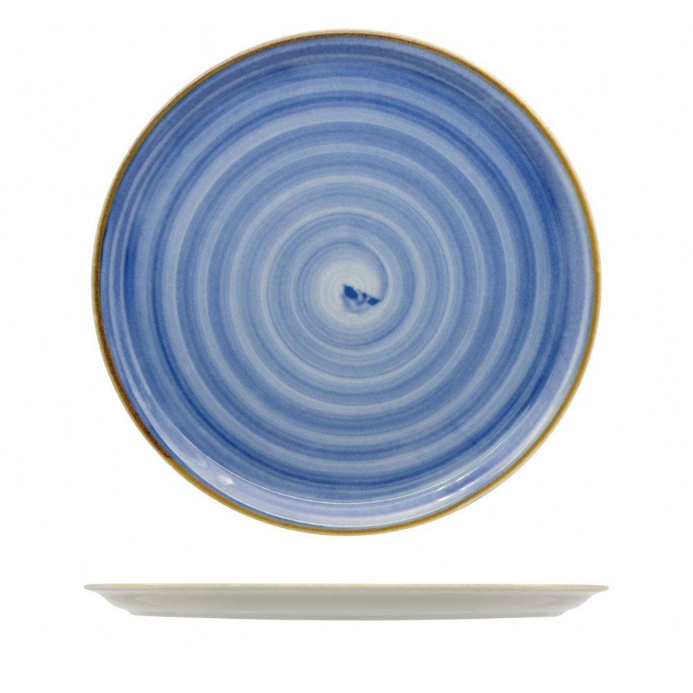 Piatto pizza Circus Spirale Blu