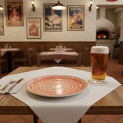 Piatto pizza Circus Spirale Rosso