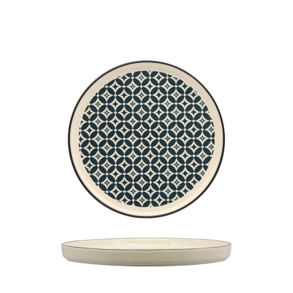 Piatto piano Nordic blu