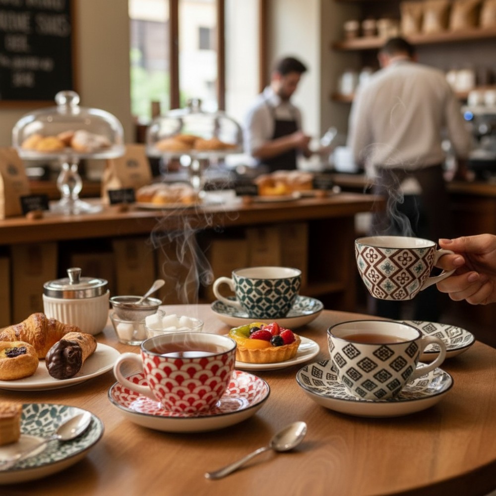 Tazza Mosaik The con piatto