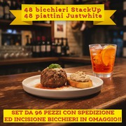 Set 48 bicchieri 48 piattini